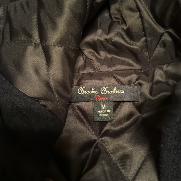 Brooks Brothers Boys Toggle Wool Coat size M navy blue with hood. - Picture 2 of 3